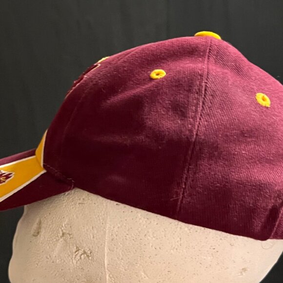 ASU Arizon State Red Devils NCAA Youth Maroon Gold Adjustable Hat (GS2) - Picture 4 of 5